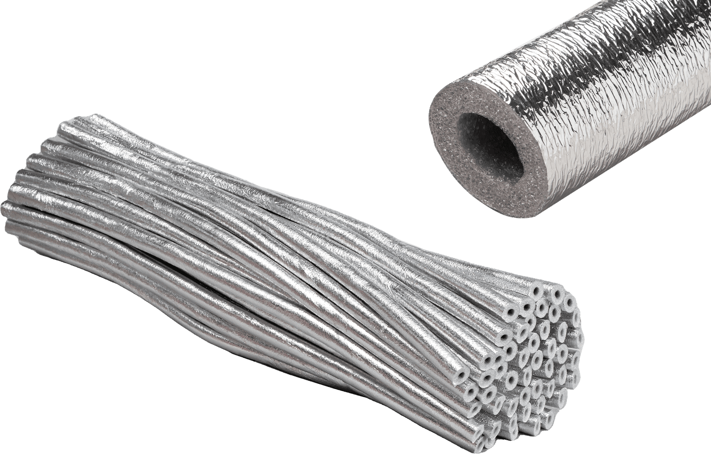 Foil-faced pipe shells